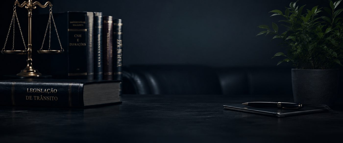 Balança da justiça e livros de legislação de trânsito