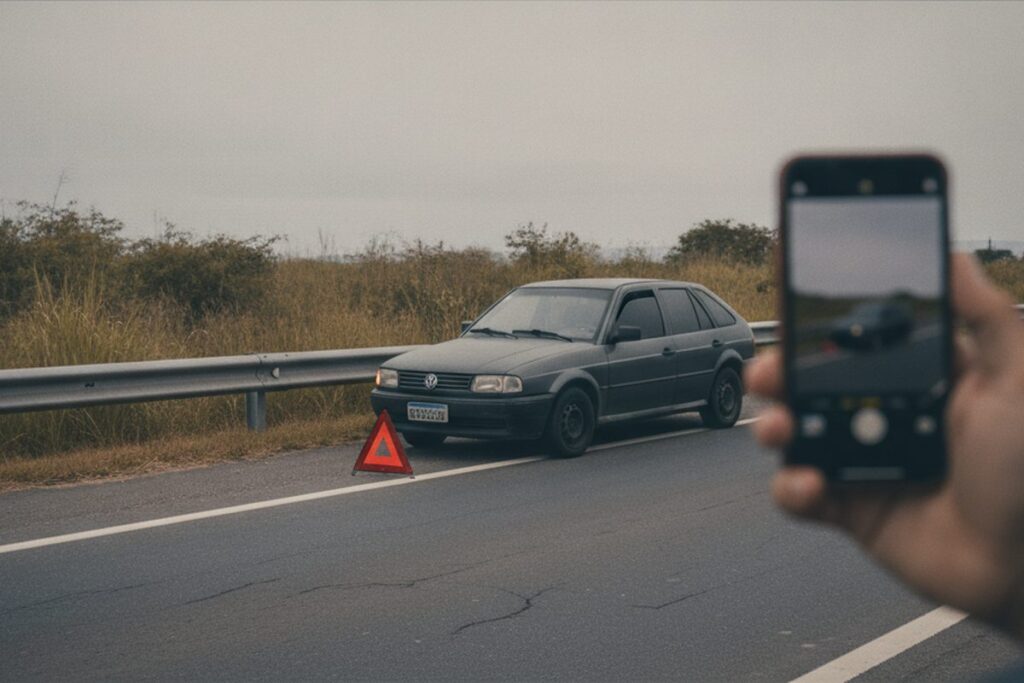 Primeiros passos do motorista após acidente de trânsito