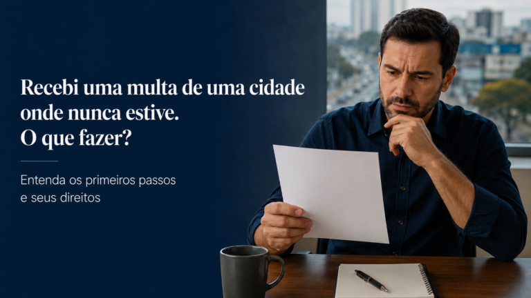 Multa de trânsito de uma cidade que nunca estive